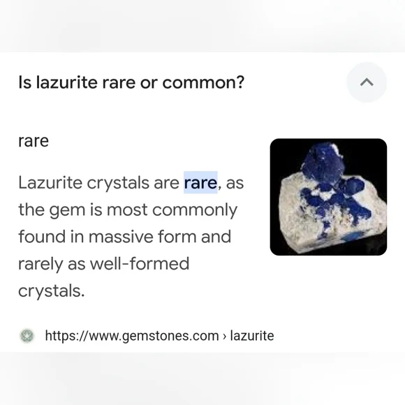 Lazurite Genuine Palm Stone Crystal - Live Show